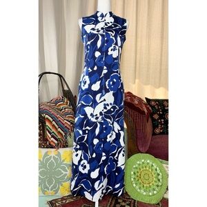 70s Hawaiian Barkcloth Dress